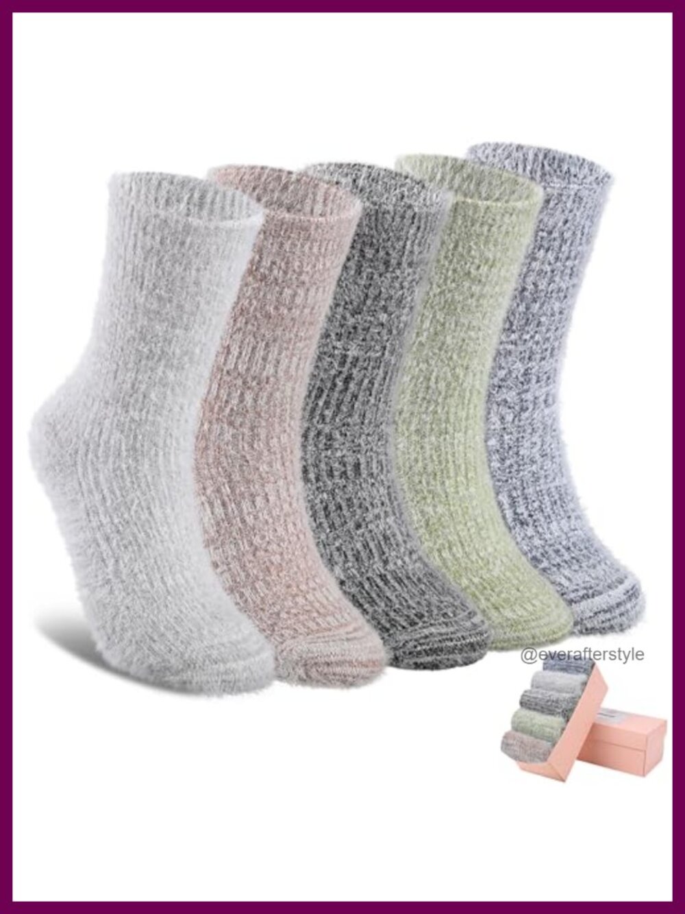 Wool Cotton Fuzzy Cozy Warm Winter Soft Fluffy Slipper Socks for Women